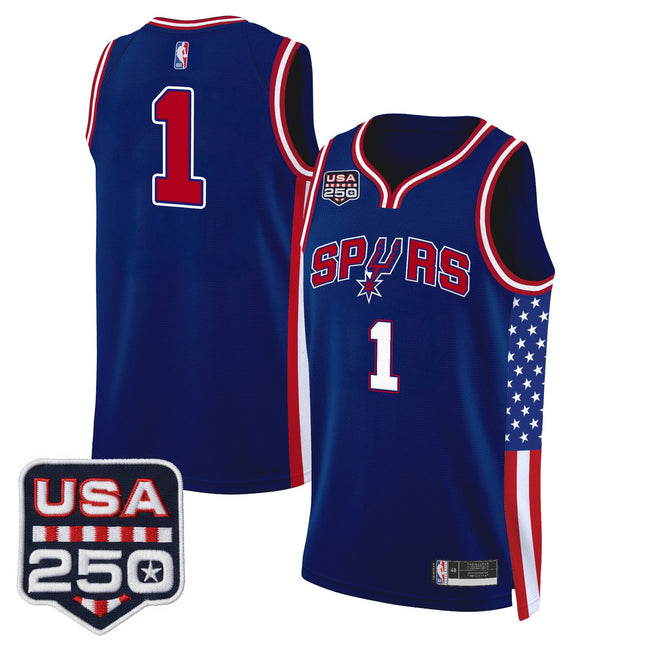 Men's San Antonio Spurs "America 250 Edition" Swingman Jersey - All Stitched