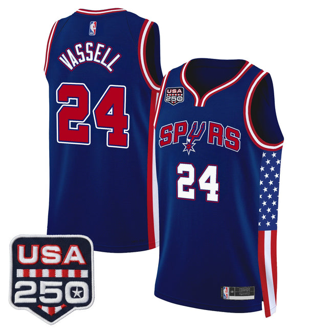 Men's San Antonio Spurs "America 250 Edition" Swingman Jersey - All Stitched