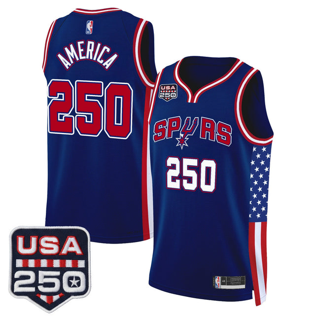 Men's San Antonio Spurs "America 250 Edition" Swingman Jersey - All Stitched