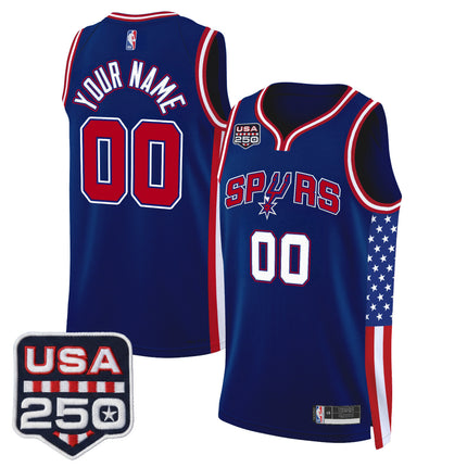 San Antonio Spurs "America 250 Edition" Custom Swingman Jersey - All Stitched