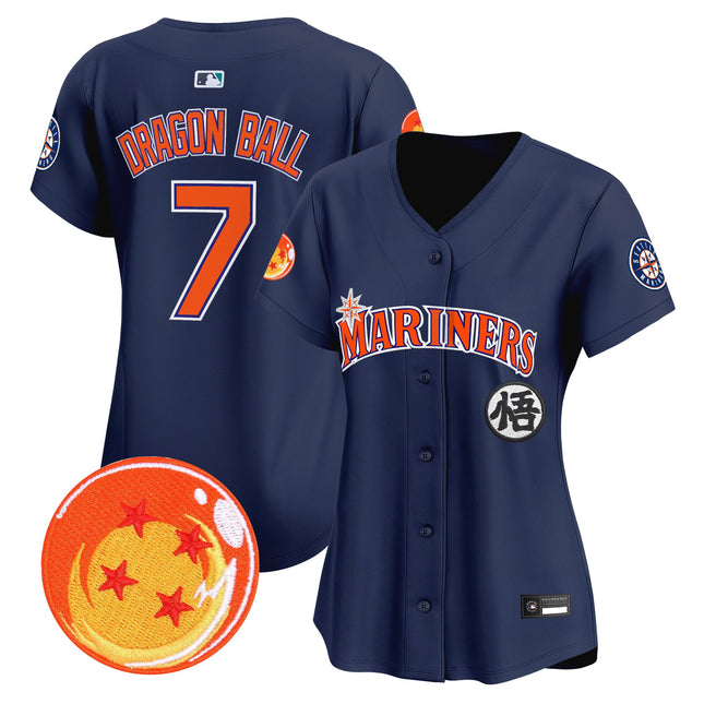 Women's Seattle Mariners x Dragon Ball Vapor Premier Limited Jersey - All Stitched