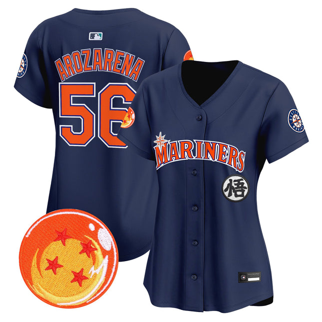Women's Seattle Mariners x Dragon Ball Vapor Premier Limited Jersey - All Stitched