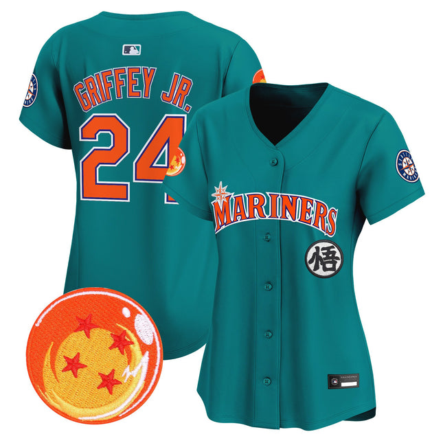 Women's Seattle Mariners x Dragon Ball Vapor Premier Limited Jersey - All Stitched