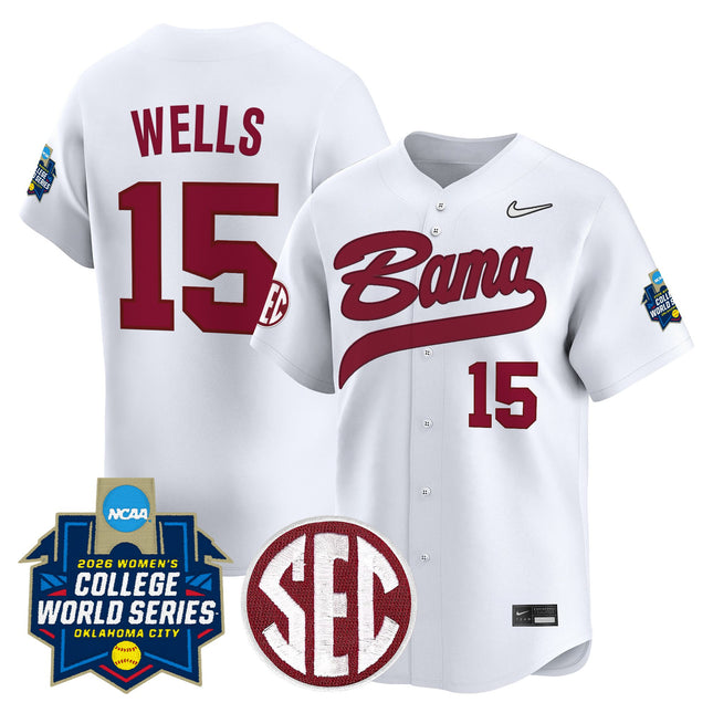 Men's Size - Alabama Softball 2026 World Series (WCWS) Vapor Premier Limited Jersey - All Stitched