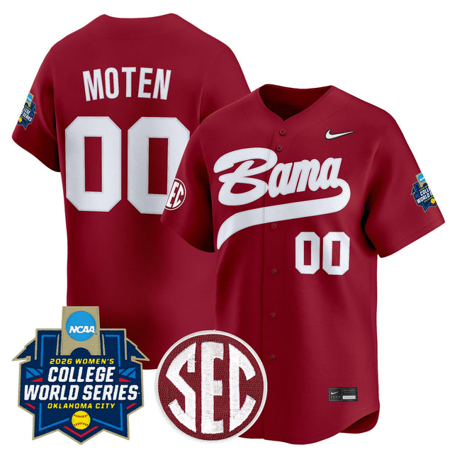 Men's Size - Alabama Softball 2026 World Series (WCWS) Vapor Premier Limited Jersey - All Stitched