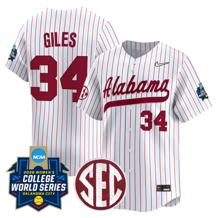 Men's Size - Alabama Softball 2026 World Series (WCWS) Vapor Premier Limited Jersey - All Stitched