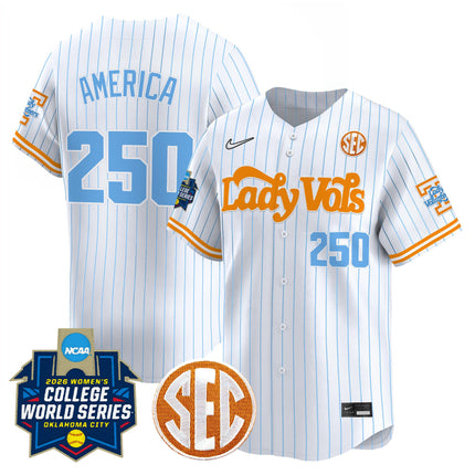 Men's Size - Tennessee Volunteers Softball 2026 World Series (WCWS) Vapor Premier Limited Jersey - All Stitched