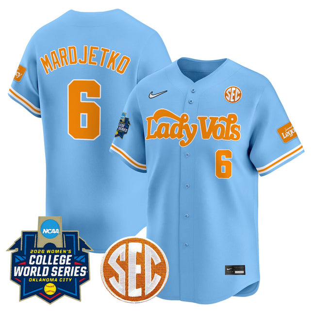 Men's Size - Tennessee Volunteers Softball 2026 World Series (WCWS) Vapor Premier Limited Jersey - All Stitched