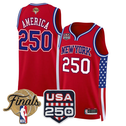 Men's New York Knicks "America 250 Edition" 2026 Finals Patch Swingman Jersey - All Stitched
