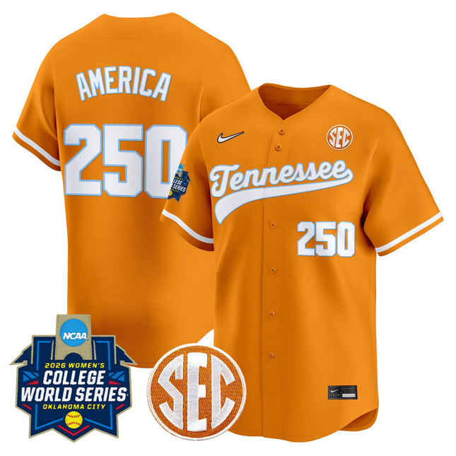 Men's Size - Tennessee Volunteers Softball 2026 World Series (WCWS) Vapor Premier Limited Jersey - All Stitched