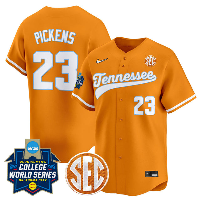 Men's Size - Tennessee Volunteers Softball 2026 World Series (WCWS) Vapor Premier Limited Jersey - All Stitched