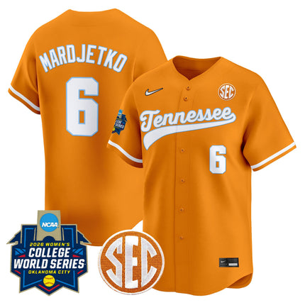 Men's Size - Tennessee Volunteers Softball 2026 World Series (WCWS) Vapor Premier Limited Jersey - All Stitched