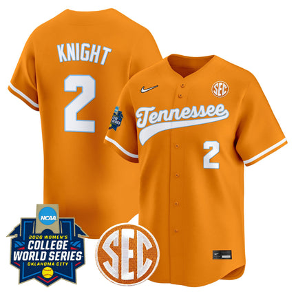 Men's Size - Tennessee Volunteers Softball 2026 World Series (WCWS) Vapor Premier Limited Jersey - All Stitched
