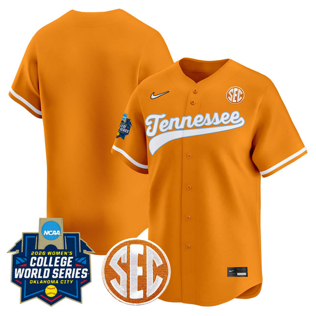 Men's Size - Tennessee Volunteers Softball 2026 World Series (WCWS) Vapor Premier Limited Jersey - All Stitched