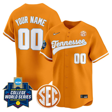 Tennessee Volunteers Softball 2026 World Series (WCWS) Vapor Premier Limited Custom Jersey - All Stitched