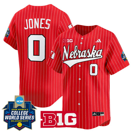 Men's Size - Nebraska Cornhuskers Softball 2026 World Series (WCWS) Vapor Premier Limited Jersey - All Stitched