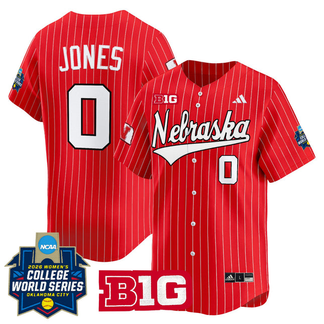 Men's Size - Nebraska Cornhuskers Softball 2026 World Series (WCWS) Vapor Premier Limited Jersey - All Stitched