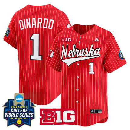 Men's Size - Nebraska Cornhuskers Softball 2026 World Series (WCWS) Vapor Premier Limited Jersey - All Stitched