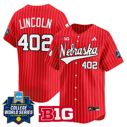 Men's Size - Nebraska Cornhuskers Softball 2026 World Series (WCWS) Vapor Premier Limited Jersey - All Stitched