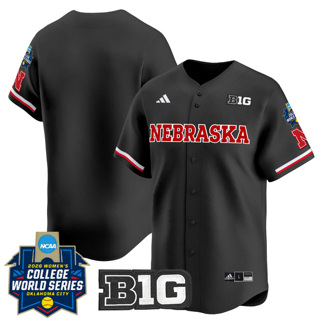 Men's Size - Nebraska Cornhuskers Softball 2026 World Series (WCWS) Vapor Premier Limited Jersey - All Stitched