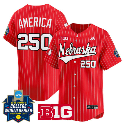 Men's Size - Nebraska Cornhuskers Softball 2026 World Series (WCWS) Vapor Premier Limited Jersey - All Stitched