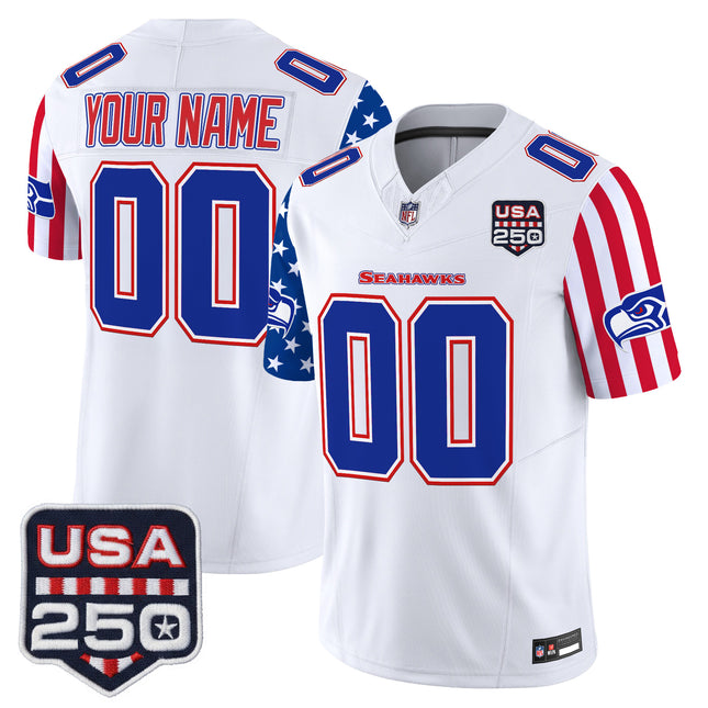 Seattle Seahawks "America 250 Edition" Vapor Limited Custom Jersey - All Stitched
