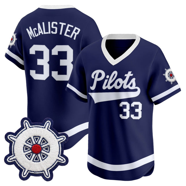 Pilots Royal Blue Vapor Premier Limited Jersey - All Stitched