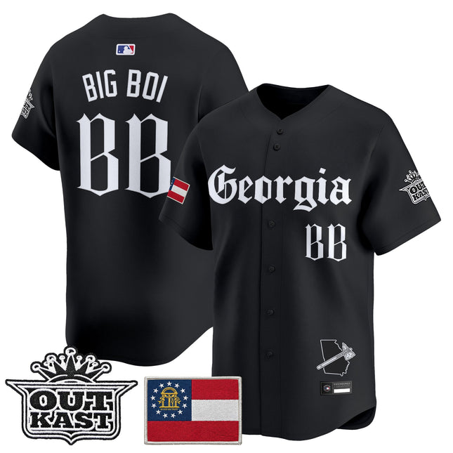 Men's Atlanta Braves 'Georgia x Outkast Gothic Edition' Vapor Premier Limited Jersey - All Stitched