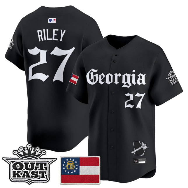 Men's Atlanta Braves 'Georgia x Outkast Gothic Edition' Vapor Premier Limited Jersey - All Stitched