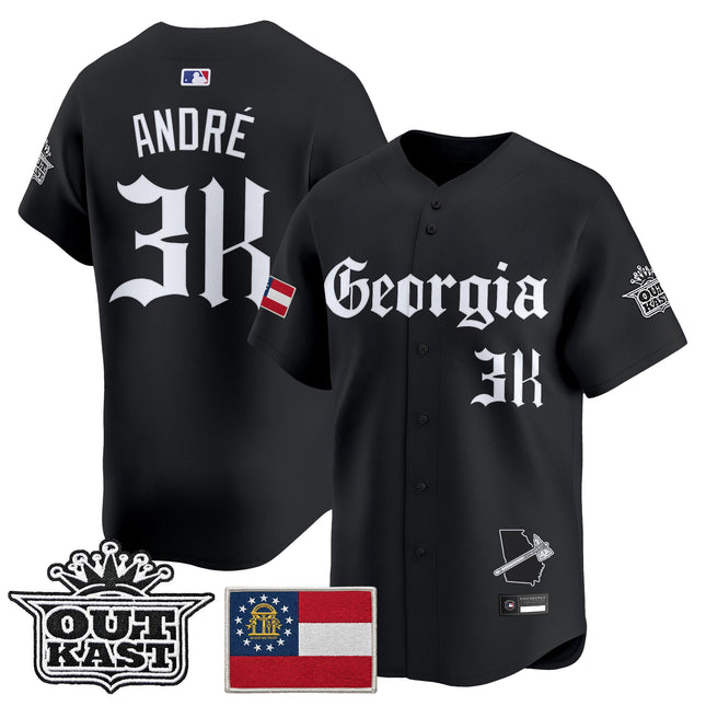 Men's Atlanta Braves 'Georgia x Outkast Gothic Edition' Vapor Premier Limited Jersey - All Stitched