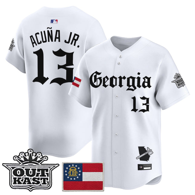 Men's Atlanta Braves 'Georgia x Outkast Gothic Edition' Vapor Premier Limited Jersey - All Stitched
