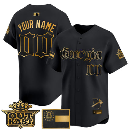 Atlanta Braves 'Georgia x Outkast Gothic Edition' Vapor Premier Limited Custom Jersey - All Stitched