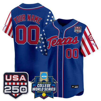 Texas Longhorn "America 250 Edition" Vapor Premier Limited Custom Jersey - 2026 World Series (WCWS) - All Stitched