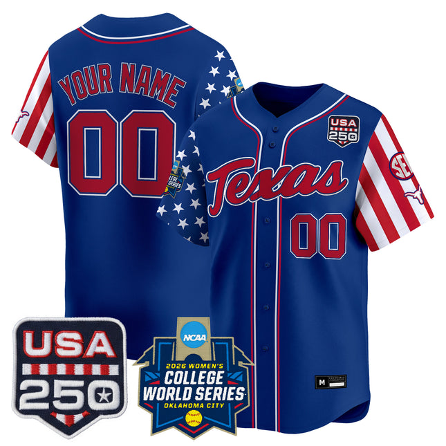 Texas Longhorn "America 250 Edition" Vapor Premier Limited Custom Jersey - 2026 World Series (WCWS) - All Stitched