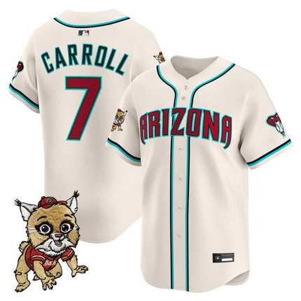 Men's Diamondbacks Baxter The Bobcat Patch Vapor Premier Limited Jersey - All Stitched