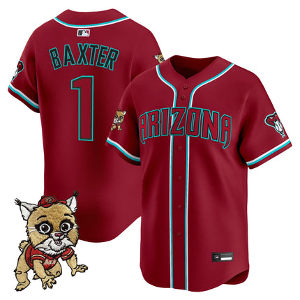 Men's Diamondbacks Baxter The Bobcat Patch Vapor Premier Limited Jersey - All Stitched