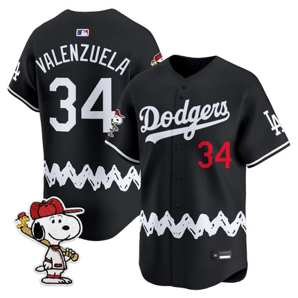 Men's Los Angeles Dodgers x Peanuts Vapor Premier Limited Jersey - Stitched