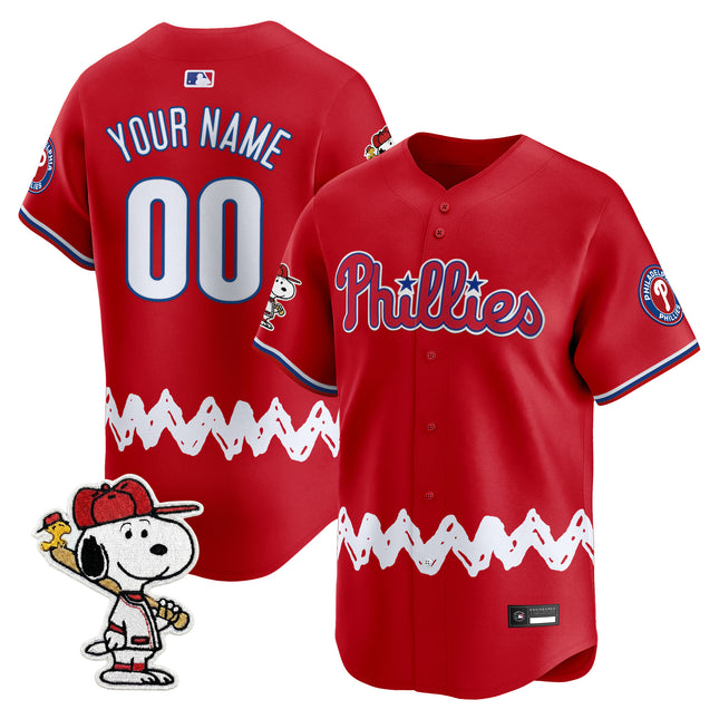 Philadelphia Phillies x Peanuts Vapor Premier Limited Custom Jersey - Stitched