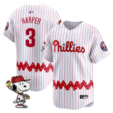 Men's Philadelphia Phillies x Peanuts Vapor Premier Limited Jersey - Stitched