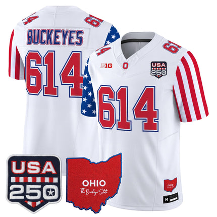 Men's Ohio State Buckeyes "America 250 Edition" Vapor Limited Jersey - All Stitched