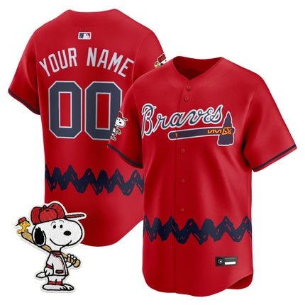 Atlanta Braves x Peanuts Vapor Premier Limited Custom Jersey - Stitched