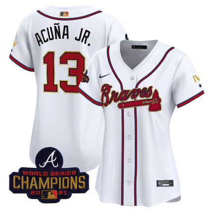 Atlanta Braves World Series Champions 2021 Patch Vapor Premier Limited Jersey - Stitched