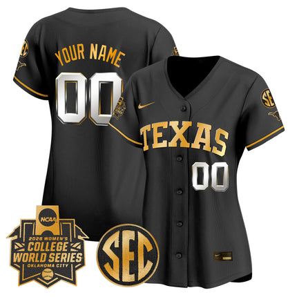 Texas Longhorns Softball 2026 World Series (WCWS) Vapor Premier Limited Custom Jersey - All Stitched