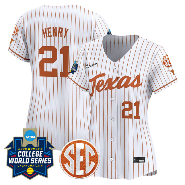 Women's Texas Longhorns Softball 2026 World Series (WCWS) Vapor Premier Limited Jersey - All Stitched