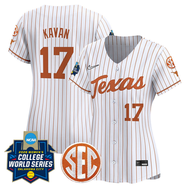 Women's Texas Longhorns Softball 2026 World Series (WCWS) Vapor Premier Limited Jersey - All Stitched