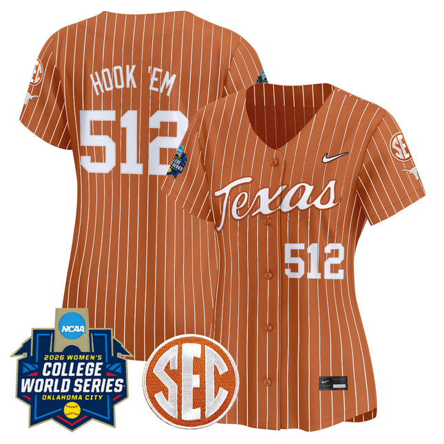 Women's Texas Longhorns Softball 2026 World Series (WCWS) Vapor Premier Limited Jersey - All Stitched