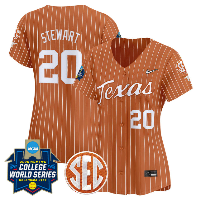 Women's Texas Longhorns Softball 2026 World Series (WCWS) Vapor Premier Limited Jersey - All Stitched