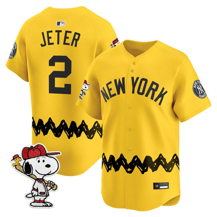 Men's Yankees x Peanuts Vapor Premier Limited Jersey - Stitched