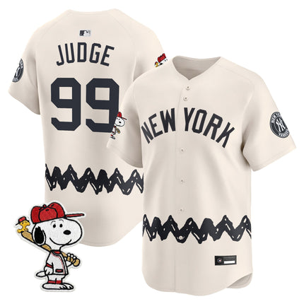 Men's Yankees x Peanuts Vapor Premier Limited Jersey - Stitched