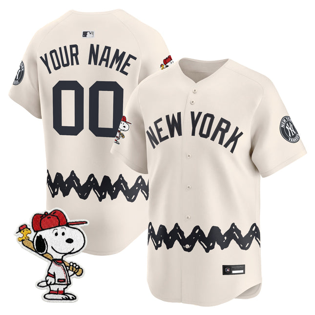 Yankees x Peanuts Vapor Premier Limited Custom Jersey - Stitched
